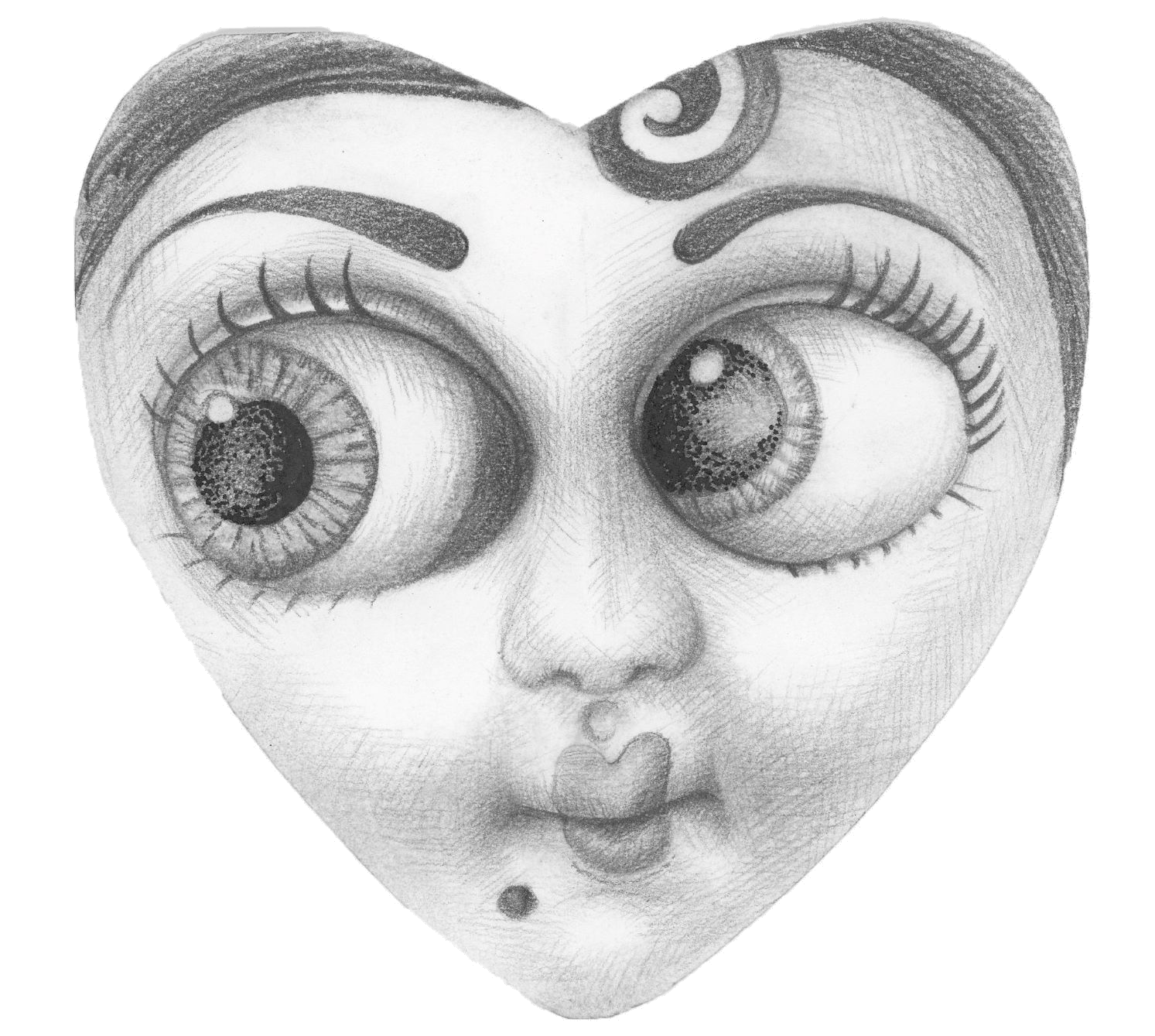 heart face transparent